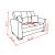 SM Armada Fabric Sleeper Loveseat with Storage