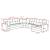 SM Armada Fabric Reversible L-Shape Sleeper Storage Sectional Sofa with Chaise