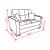 SM Armada X Fabric/PU Sleeper Loveseat with Storage