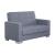 SM Armada Fabric/PU Sleeper Loveseat with Storage