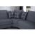 SM Armada Fabric/PU Reversible L-Shape Sleeper Storage Sectional Sofa