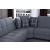SM Armada Fabric/PU Reversible L-Shape Sleeper Storage Sectional Sofa with Chaise