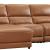 Hailey Leather/PVC Reclining Modular Loveseat