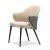 Athena Upholstered Dining Arm Chair with Accented Back