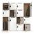 Choice Office Single Row Locker w/3 Small Lockable Doors, Mail Slots, Electronic Keypad Lock