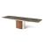 Yoroi Metal/Ceramic/Veneer Rectangular Extendable Dining Table