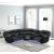 Aviator Recliner Sectional Sofa with Bluetooth Speakers & LED Lights