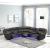 Aviator Recliner Sectional Sofa with Bluetooth Speakers & LED Lights