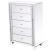 SM 5 Drawer Mirrored Chest w/LED Lighting