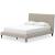 Cielden Fabric Low Profile Bed, Queen Size
