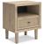 Cielden MDF/Plywood Nightstand w/1 Drawer