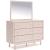 Wistenpine Fabric/MDF Upholstered Panel Storage Kid's Bedroom Set w/2 Drawers