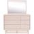 Wistenpine Fabric/MDF Upholstered Panel Storage Kid's Bedroom Set w/2 Drawers
