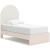 Wistenpine Fabric/MDF Upholstered Panel Storage Kid's Bed w/2 Drawers