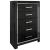 Ashley SM Kaydell PU/Wood Panel Storage Bedroom Set w/LED Lighting, Queen Size