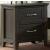 Alaina Wood Nightstand w/2 Drawers & USB Charger