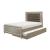 Loudon Leatherette/Mirrored/Wood Platform Bed w/ LED Lighting, Full Size
