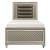 Loudon Leatherette/Mirrored/Wood Platform Bed with LED Lighting