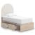 Arloster Fabric/MDF Upholstered Panel Storage Kid's Bedroom Set w/4 Drawers