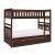 Rowe Wood/Wood Veneer Bunk Bed w/ Storage Boxes, Twin/Twin Size