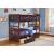 Rowe Wood/Wood Veneer Bunk Bed w/ Storage Boxes, Twin/Twin Size