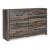 Ashley SM Drystan Wood Panel Bedroom Set w/LED Light