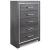 Lodanna Faux Leather/Wood Panel Storage Bedroom Set w/LED Lighting
