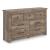 Rusticott MDF Dresser w/7 Drawers