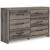 Graystorm MDF Double Dresser w/6 Drawers