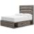 Graystorm MDF Panel Storage Bed w/4 Drawers, King Size