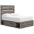 Graystorm MDF Panel Storage Bed w/4 Drawers, King Size