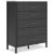 Cadmori MDF/Wood Veneer Wide Chest w/5 Drawers