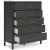 Cadmori MDF/Wood Veneer Wide Chest w/5 Drawers