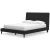 Cadmori Wood/Fabric Upholstered Panel Bed w/Roll Slats