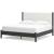 Cadmori Wood/Fabric Upholstered Panel Bed, King Size