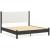 Cadmori Wood/Fabric Upholstered Panel Bed, King Size