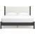Cadmori Wood/Fabric Upholstered Panel Bed, King Size