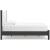 Cadmori Wood/Fabric Upholstered Panel Bed, King Size