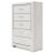 Altyra Wood Panel Bookcase Bedroom Set w/LED Lighting, Queen Size