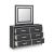 Zuraleus MDF/Wood Double Dresser w/6 Drawers