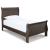 Leewarden Wood Sleigh Bed, Twin Size