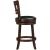 Edmond Transitional Faux-Leather Swivel Counter Height Chair