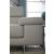 Saggezza Fabric/Leather L-Shape Sectional Sofa with Small Chaise