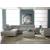 Saggezza Fabric/Leather L-Shape Sectional Sofa