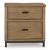Tomtyn Wood 2-Drawer Nightstand w/USB Charger & Power Supply