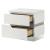 SM Paradox Gloss Laminate Nightstand w/2 Drawers