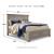 Ashley SM Lettner Wood Storage Panel King Size Bed with 2 Storage Drawers