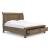Feddinger Wood Sleigh Storage Bed, California King Size