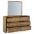 Dressonni Wood Double Dresser w/6 Drawers
