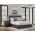 Dilenno Fabric/Wood Panel Bed w/USB Charger